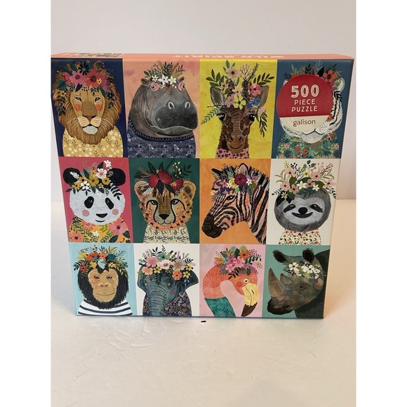 Galison Other - Wild Spirit 500 Piece Puzzle Galison Complete Animals Flower Headbands
